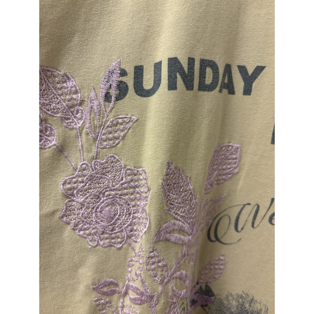 ASOS Curve London Flower Market Graphic T-shirt Purple Sz 3X Out Of Stock - Picture 3 of 13